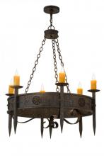 Meyda Black 167203 - 36"W Calandra 6 LT Chandelier