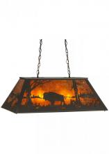 Meyda Yellow 150711 - 33"L Buffalo at Lake Oblong Pendant