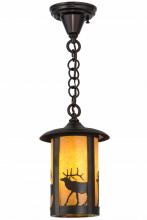 Meyda Yellow 160626 - 8" Wide Fulton Lone Elk Pendant