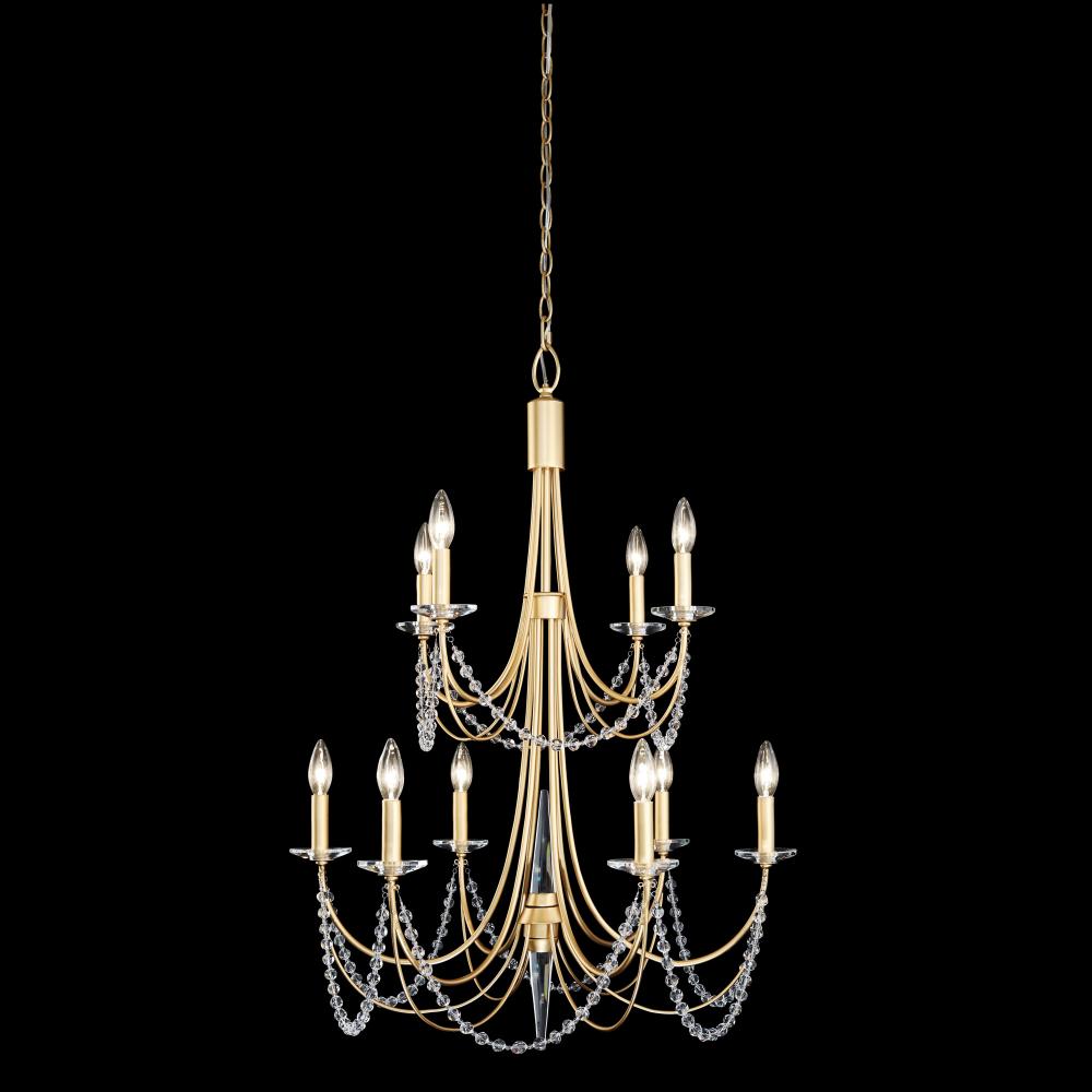 Brentwood 10-Lt 2-Tier Chandelier - French Gold