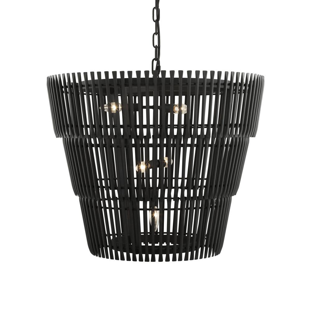 Apollo 6-Lt 3-Tier Pendant - Carbon Black