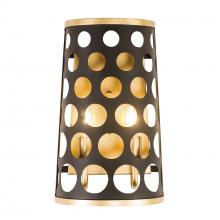 Varaluz 346W02MBFG - Bailey 2-Lt Wall Sconce - Matte Black/French Gold