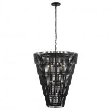 Varaluz 355P08CB - Apollo 8-Lt 5-Tier Pendant - Carbon Black