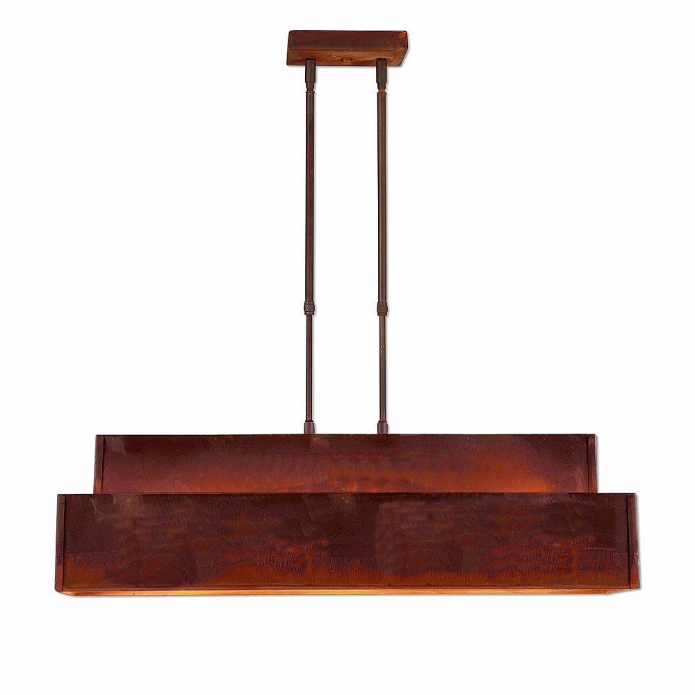 Ridgeview Kitchen Island Light - Rustic Plain - Rust Patina Finish