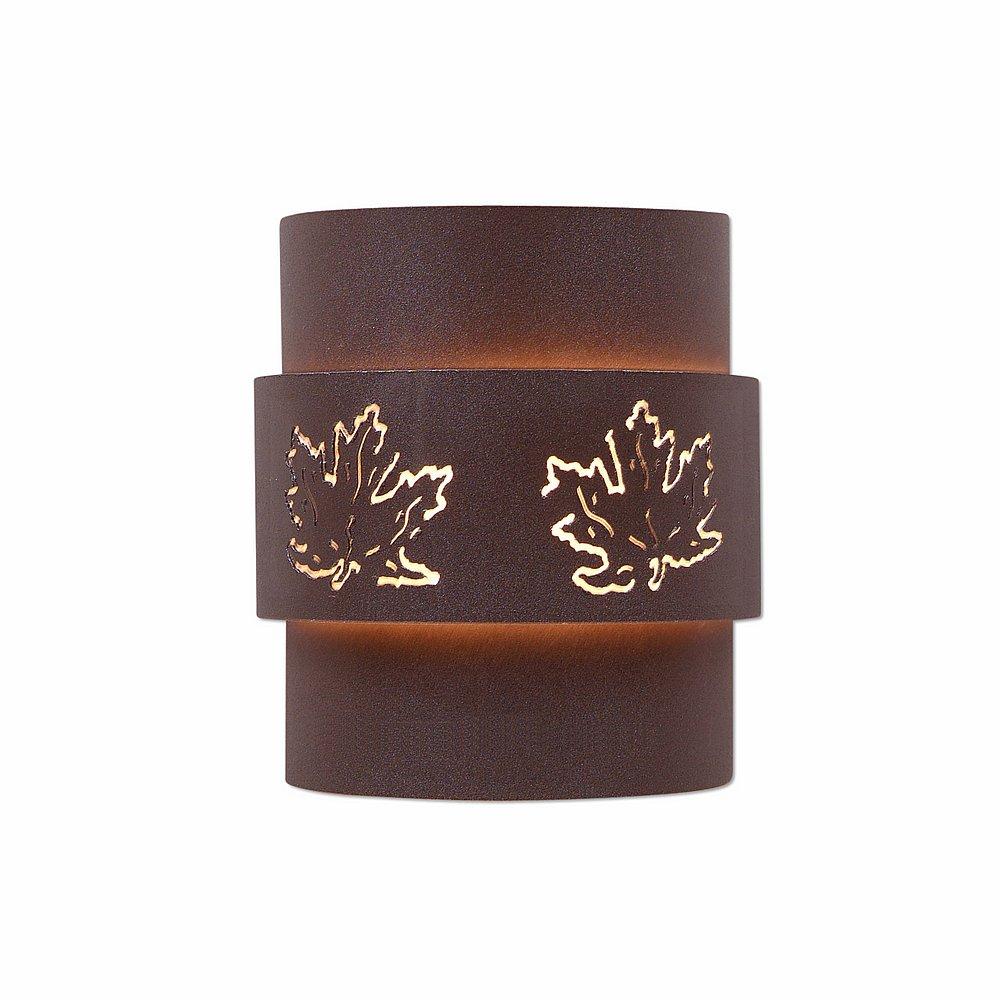 Northridge Sconce Small - Maple Cutout - Rustic Brown Finish