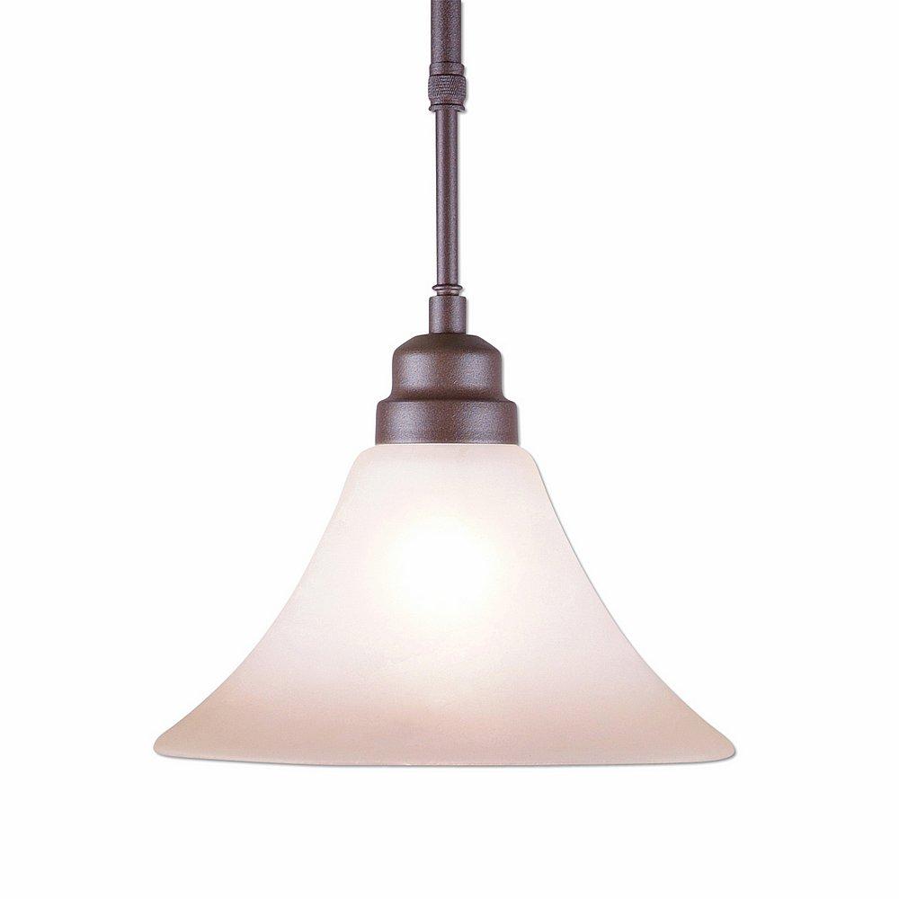 Cedarwood Pendant - Rustic Plain - Two-Toned Amber Cream Cone Glass - Rustic Brown Finish