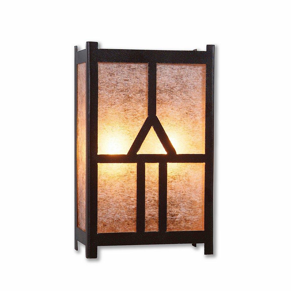 Seneca Sconce Large - Westhill - Almond Mica Shade - Dark Bronze Metallic Finish