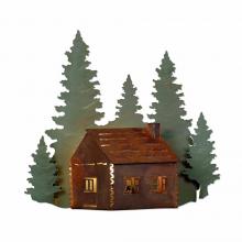 Avalanche Ranch Lighting A10724-04 - Cozy Log Cabin Sconce - Pine Tree Green-Rust Patina base Finish