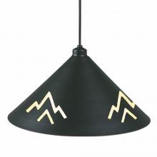 Avalanche Ranch Lighting A24302BC-97 - Canyon Pendant Large - Deception Pass - Black Iron Finish - Black Cord