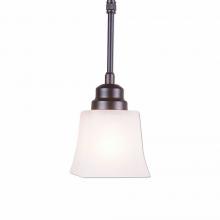 Avalanche Ranch Lighting A27101FC-ST-28 - Woodland Pendant Single - Rustic Plain - Frosted Glass Bowl - Dark Bronze Metallic Finish