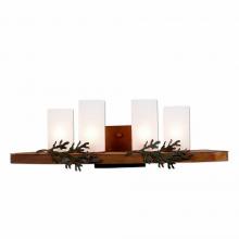 Avalanche Ranch Lighting A37749FC-03 - Wisley Bath Vanity Light 24w - Cedar Bough - Frosted Glass Bowl - Cedar Green