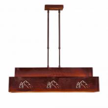 Avalanche Ranch Lighting A45945-02 - Ridgeview Kitchen Island Light - Mountain-Pine Tree Cutouts - Rust Patina Finish