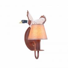 Avalanche Ranch Lighting H13166WK-06 - Diablo Sconce - Mallard - Waxed Kraft Lampshade - Waterfowl Gray-Rust Patina base Finish