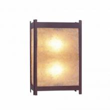 Avalanche Ranch Lighting M14201AL-27 - Seneca Large Sconce - Rustic Plain - Almond Mica Shade - Rustic Brown Finish