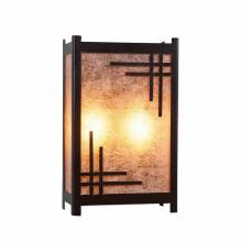 Avalanche Ranch Lighting M14275AL-28 - Seneca Sconce Large - Northland - Almond Mica Shade - Dark Bronze Metallic Finish