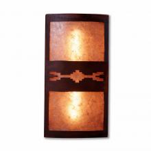 Avalanche Ranch Lighting M16285AL-02 - Benton Sconce - Del Rio - Almond Mica Shade - Rust Patina Finish