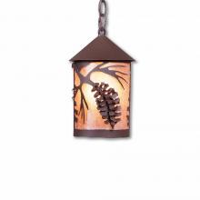 Avalanche Ranch Lighting M24440AL-CH-27 - Cascade Pendant Small - Spruce Cone - Almond Mica Shade - Rustic Brown Finish - Chain