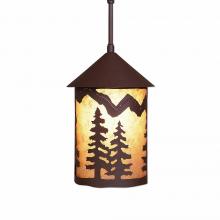 Avalanche Ranch Lighting M24514AL-ST-27 - Cascade Pendant Medium - Spruce Tree - Almond Mica Shade - Rustic Brown Finish - Adjustable Stem