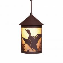 Avalanche Ranch Lighting M24564AL-ST-27 - Cascade Pendant Medium - Loon - Almond Mica Shade - Rustic Brown Finish - Adjustable Stem