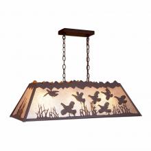 Avalanche Ranch Lighting M45454AL-27 - Rocky Mountain Billiard Light Small - Quail - Almond Mica Shade - Rustic Brown Finish