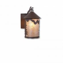 Avalanche Ranch Lighting M51401AL-27 - Cascade Lantern Sconce Mica Small - Rustic Plain - Almond Mica Shade - Rustic Brown Finish