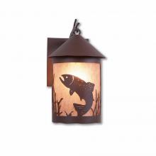 Avalanche Ranch Lighting M51581AL-27 - Cascade Lantern Sconce Mica Medium - Trout - Almond Mica Shade - Rustic Brown Finish