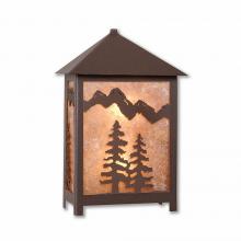 Avalanche Ranch Lighting M53214AL-27 - Hudson Sconce Large - Spruce Tree - Almond Mica Shade - Rustic Brown Finish