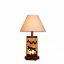 Avalanche Ranch Lighting M60027AL-KR-27 - Cascade Desk Lamp - Mountain Moose - Almond Mica Shade - Rustic Brown Finish