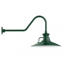 Montclair Light Works GNC143-42-L13 - 18" Homestead shade, LED Gooseneck Wall mount, Forest Green