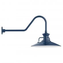 Montclair Light Works GNC143-50-L13 - 18" Homestead shade, LED Gooseneck Wall mount, Navy