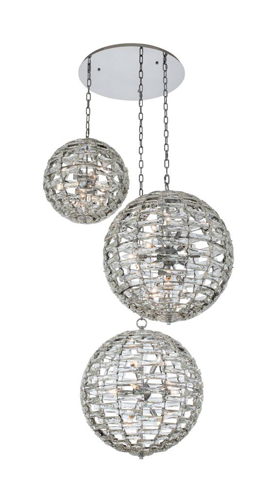 Alta 3 Orb Multi Drop Foyer (18&#34;+26&#34;+26&#34;)