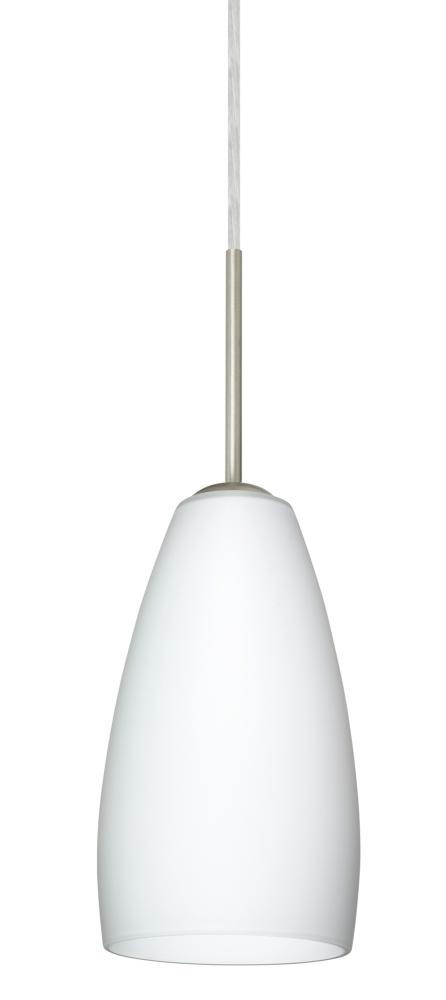 Besa Chrissy Pendant Satin Nickel Opal Matte 1x50W Candelabra