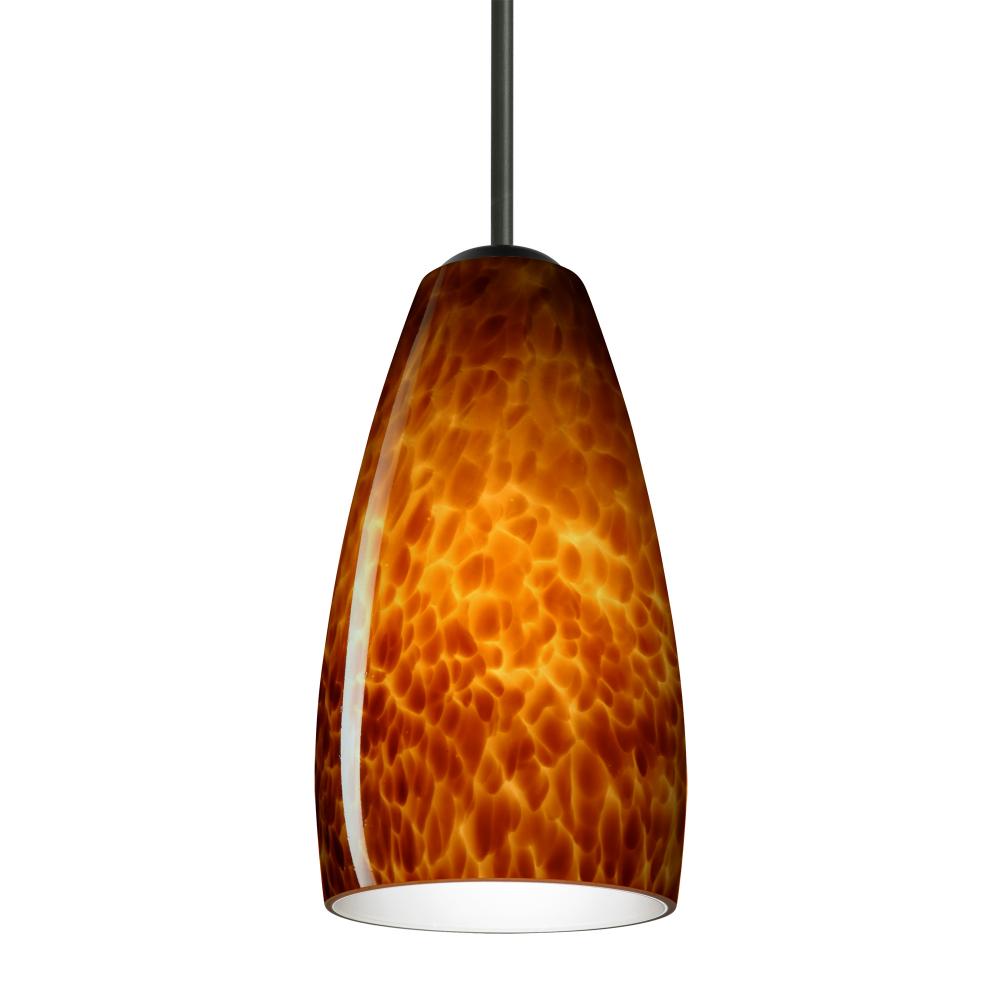 Besa Chrissy Pendant Black Amber Cloud 1x50W MAX E26 Base