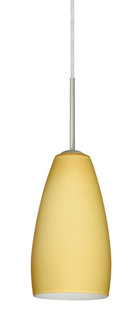 Besa Chrissy Pendant Satin Nickel Vanilla Matte 1x40W Halogen