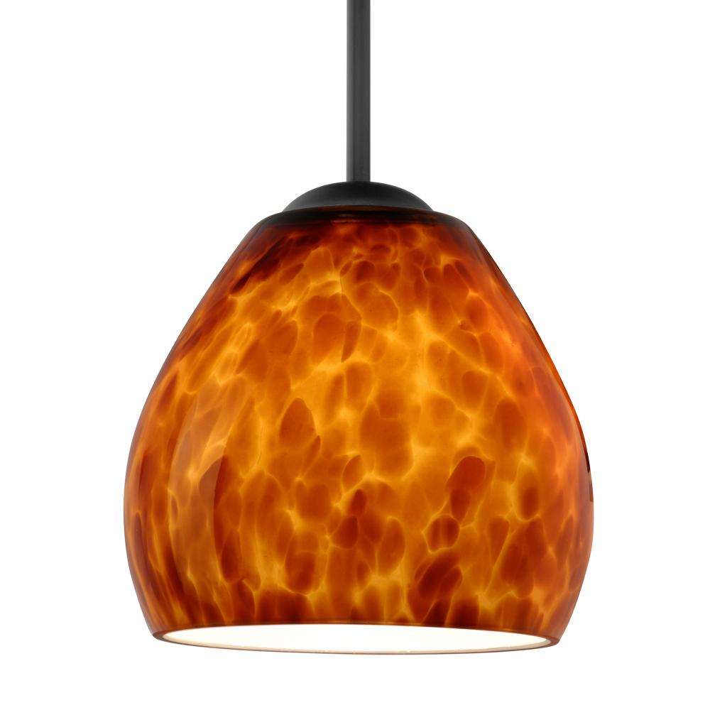 Besa Bolla Pendant Black Amber Cloud 1x50W MAX E12 Base