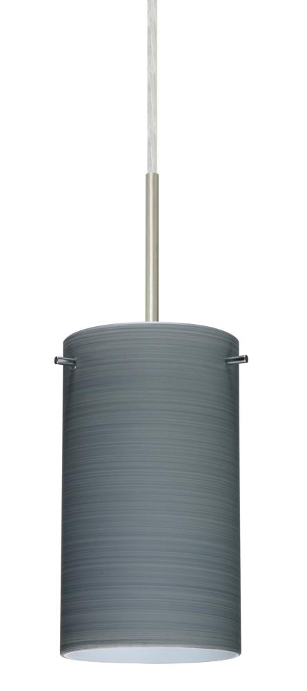 Besa Stilo 7 LED Pendant Titan Satin Nickel 1x9W LED