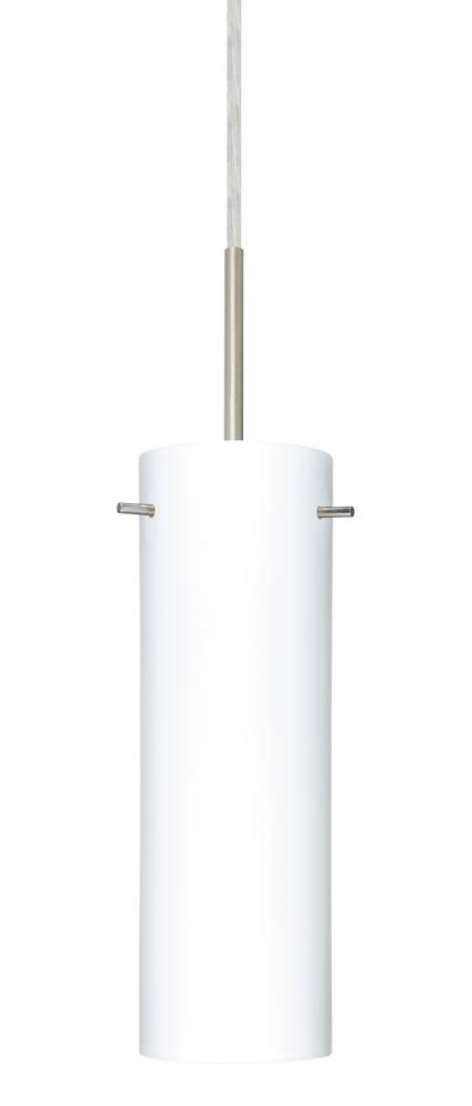 Besa Copa Pendant Satin Nickel Opal Matte 1x40W B10 Medium Base