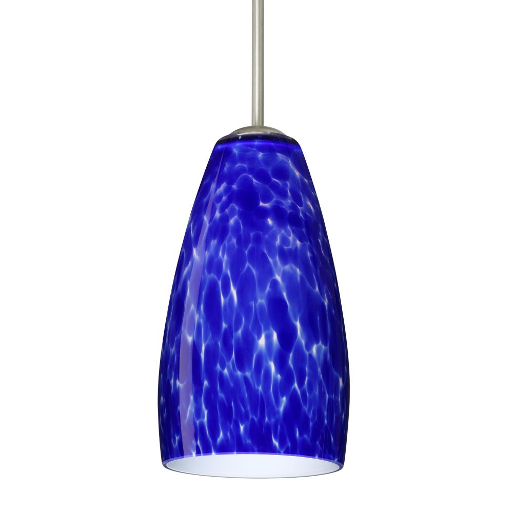 Besa Chrissy Pendant Satin Nickel Blue Cloud 1x50W MAX E26 Base