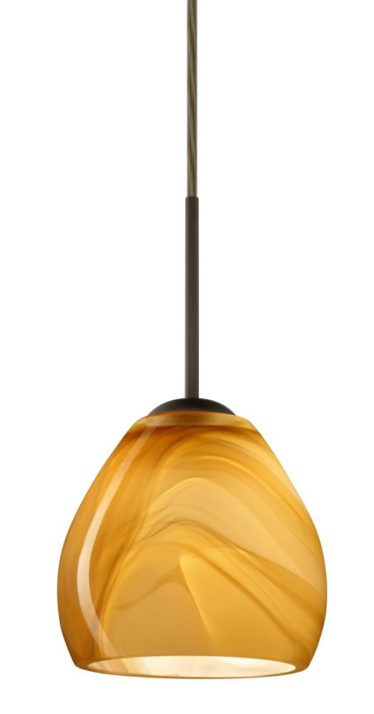 Besa Bolla LED Pendant Honey Bronze 1x9W LED