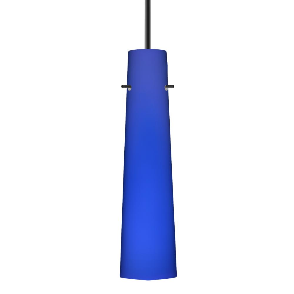 Besa Camino Pendant Black Cobalt Blue Matte 1x40W 40W MAX E12 Base