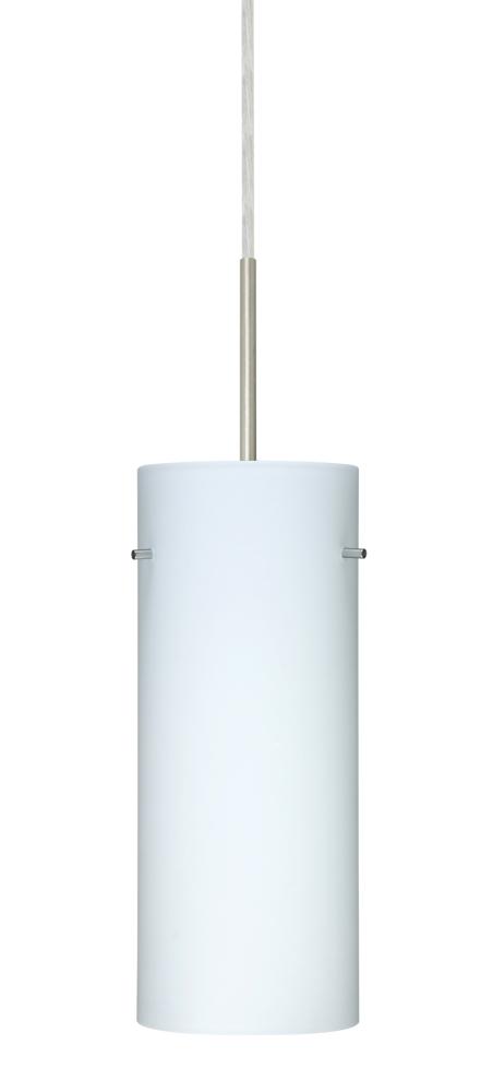 Besa Stilo 10 Pendant Satin Nickel Opal Matte 1x100W Medium Base