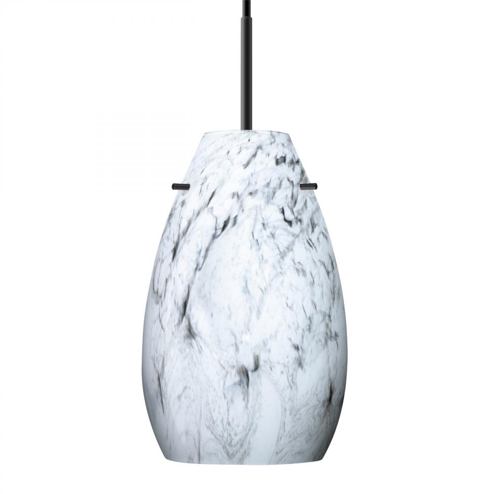 Besa Pera 9 LED Pendant Marble Grigio Black 1x9W LED