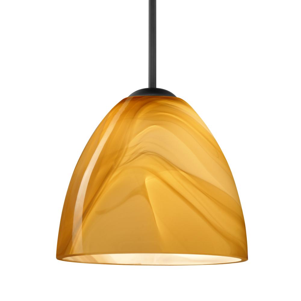 Besa Vila Pendant Black Honey 1x60W MAX E26 Base