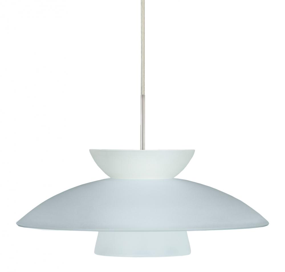 Besa Trilo 15 Pendant Frost Satin Nickel 1x9W LED