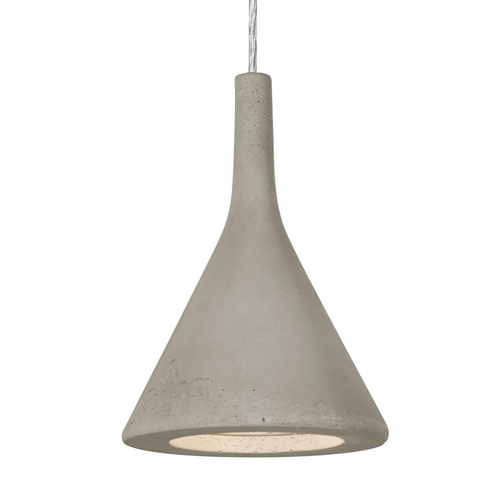 Besa Gala Pendant, Tan, Satin Nickel Finish, 1x9W LED, 15Ft. Cord