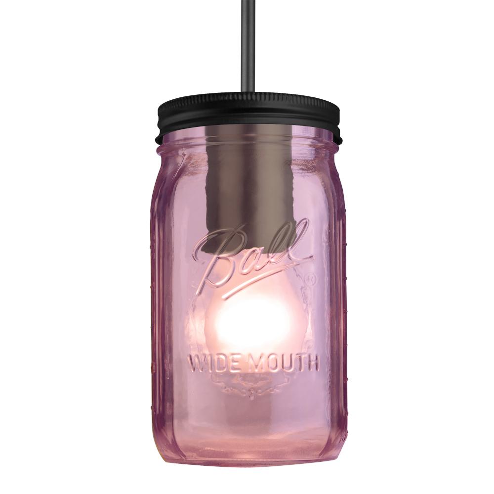 Besa Pendant Milo 4 Black Purple 1x40W MAX E26 Base