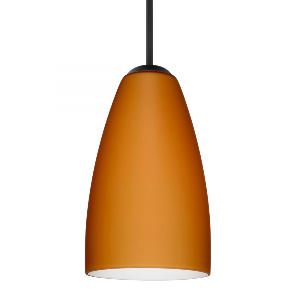 Besa Riva 9 LED Pendant Amber Matte Black 1x9W LED