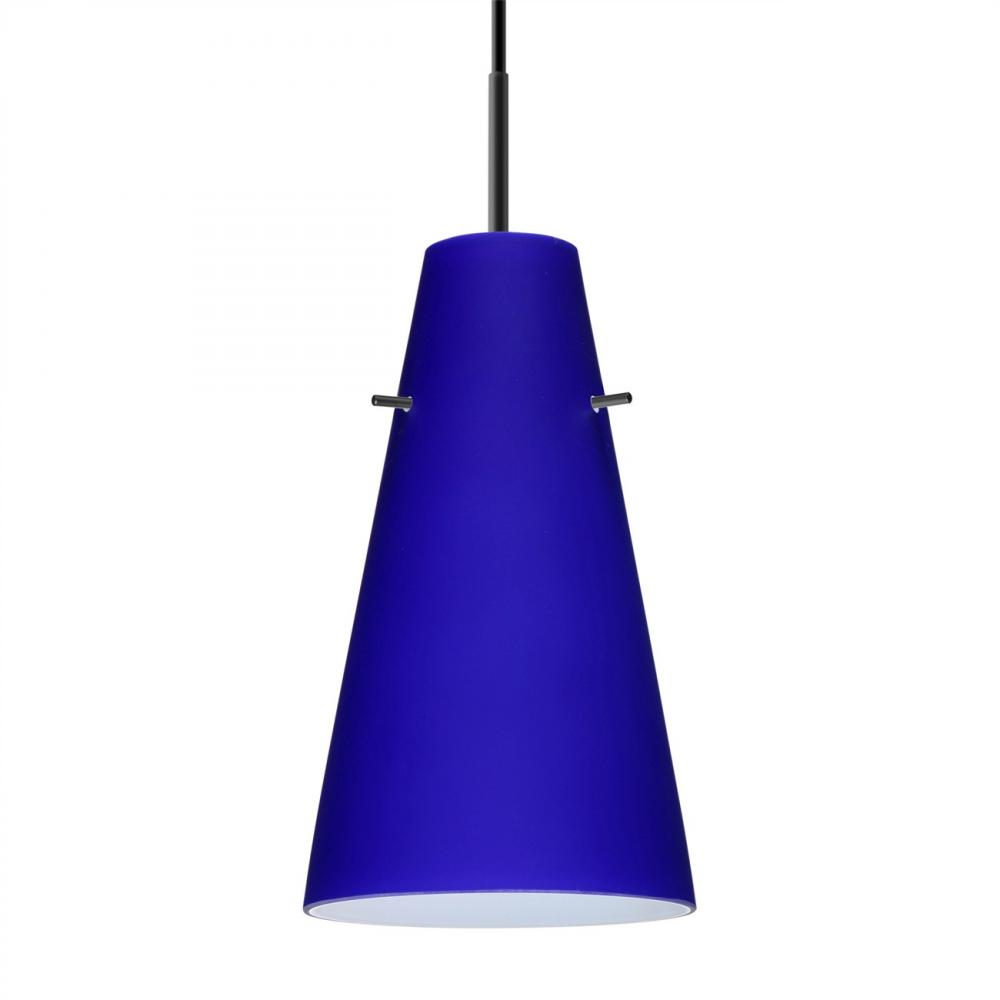 Besa Cierro Pendant Black Cobalt Blue Matte 1x100W MAX E26 Base