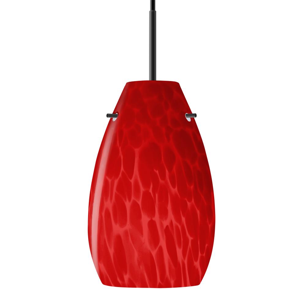 Besa Pera 9 LED Pendant Red Cloud Black 1x9W LED