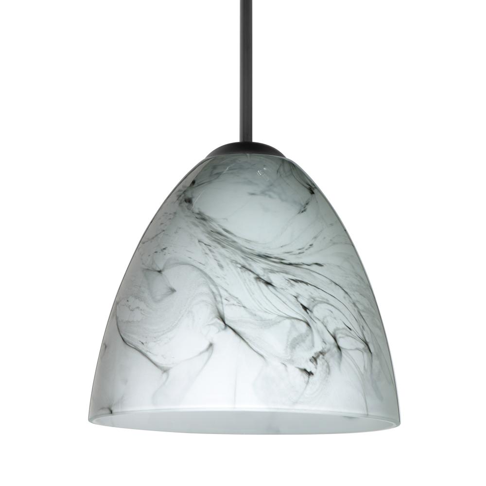 Besa Vila LED Pendant Marble Grigio Black 1x9W LED